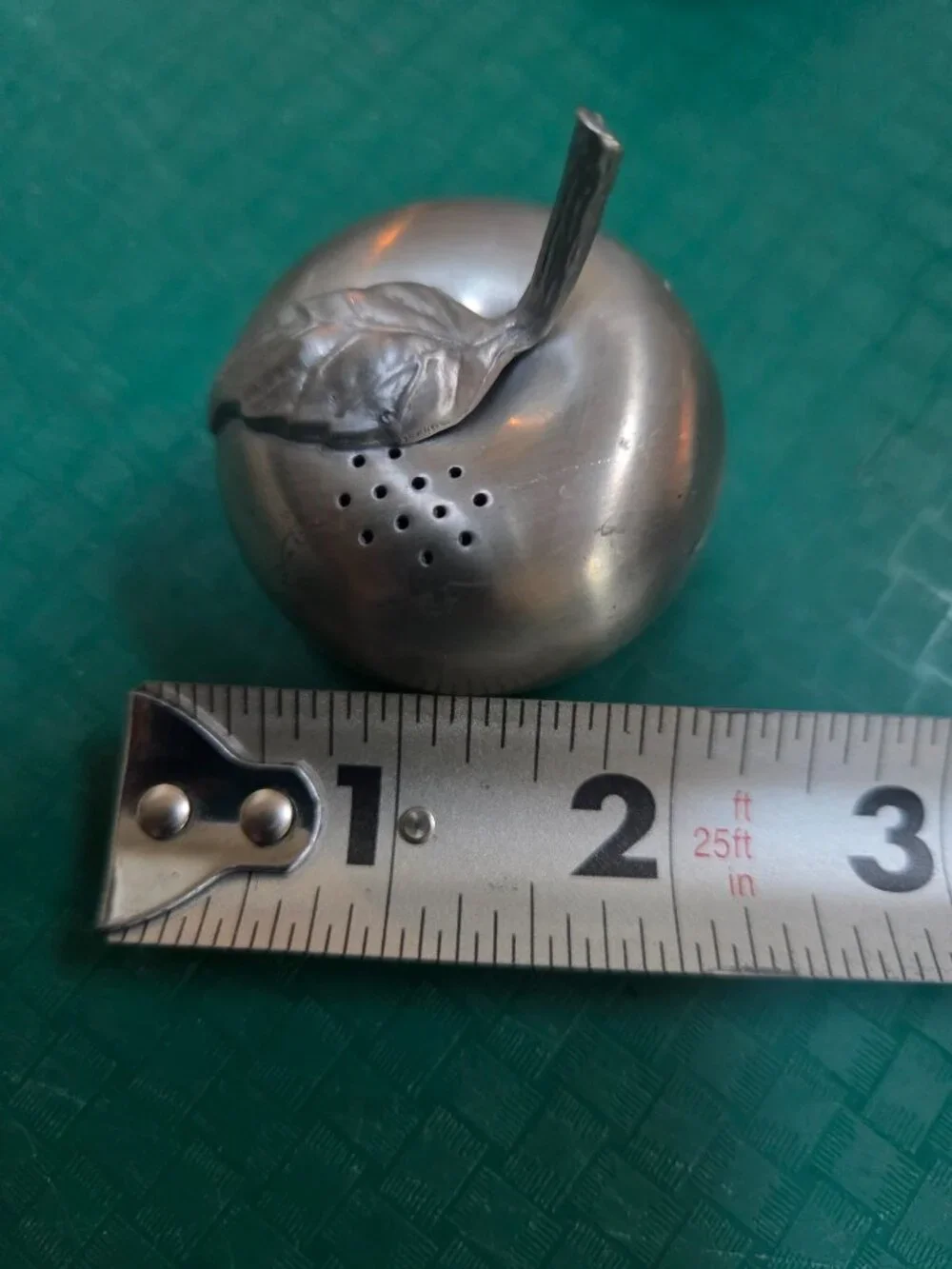 vintage kirk pewter salt and pepper apples shakers